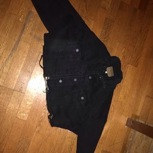 Black jean cropped jacket